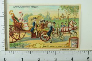 1880's Historic Vehicles Scenes Lovely Liebig Victorian 6 Trade Card Set K55 