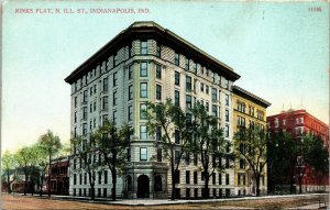 Postcard IN Indianapolis Rinks Flat North Illinois Street C.1910 M15