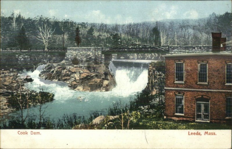 Leeds MA Cook Dam c1910 Postcard