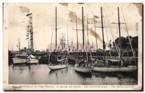 Deauville - La Plage Fleurie - Basin're Yachts Old Postcard