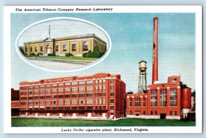 c1920 Lucky Strike Cigarette Plant Laboratory Building Richmond Virginia Postcar