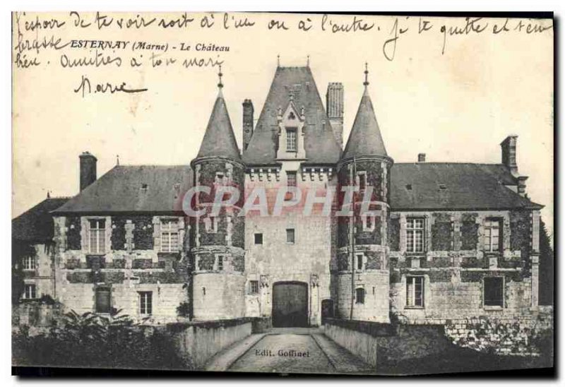 Postcard Old Esternay Marne Le Chateau