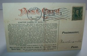 Easter Postcard Vintage Salesman Sample G C Holmes 1020 Man On Horseback 1909