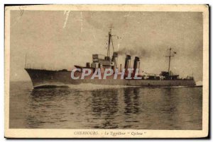Old Postcard Boat War Cherbourg Torpilleur