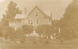 House With People Standing Out Front~111 Linden Avenue~Real Photo Postcard c1918