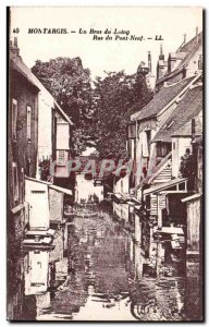 Old Postcard Montargis An arm of Loing New Bridge Street