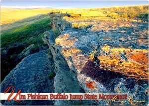 Ulm Pishkun First Peoples Buffalo Jump State Monument Montana POSTCARD