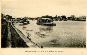 France - St Cloud. The Bridge and Boat Dock