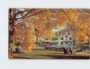 Postcard October's bright blue weather at the Williams Inn, Williamstown, MA