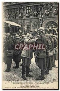 Old Postcard Fetes Medal of victory July 14, 1919 Place of & # City 39hotel M...