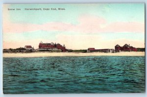 Cape Cod Massachusetts Postcard Snow Inn Harwichport Exterior View 1938 Vintage