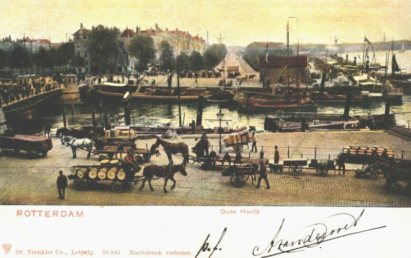 Netherlands Rotterdam Oude Hoofd Vintage Postcard 04.06
