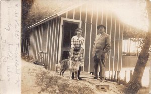 J74/ Grand Island Nebraska RPPC Postcard c1910 Lake Sherman Cottage 422