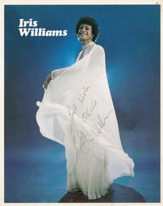 Iris Williams Vintage Large 10x8 Hand Signed Photo