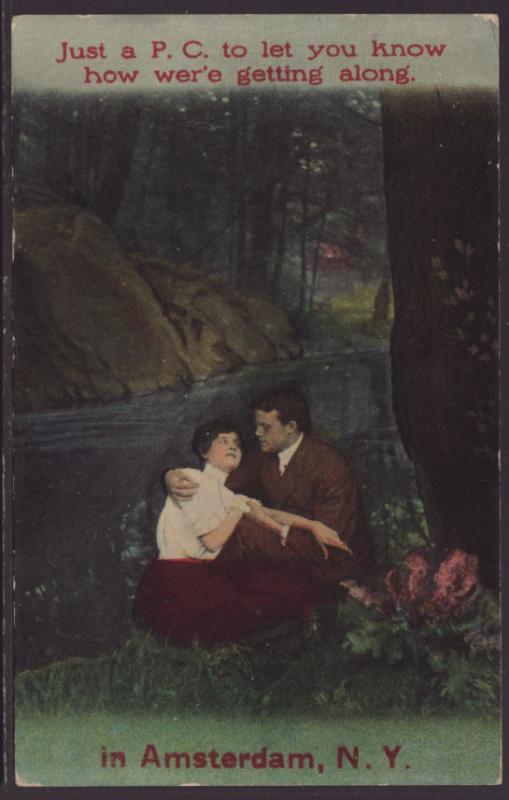 Couple In Woods Postcard