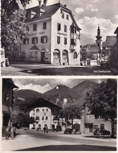 Zirl Hotel Gasthof Post 2x Austria Real Photo Old Postcard s