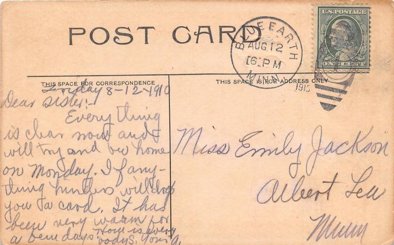 Blue Earth Minnesota~Catholic & Presbyterian Churches~1910 Bee Hive Store Pc