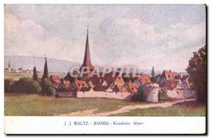 Old Postcard Fantasy Illustrator Alsace Hansi kientzheim