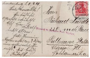 1909 Easter Greetings Woman w Baskets Vintage German Postcard