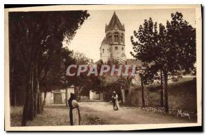 Old Postcard Ile St Honorat path Ronde The interior of the fence