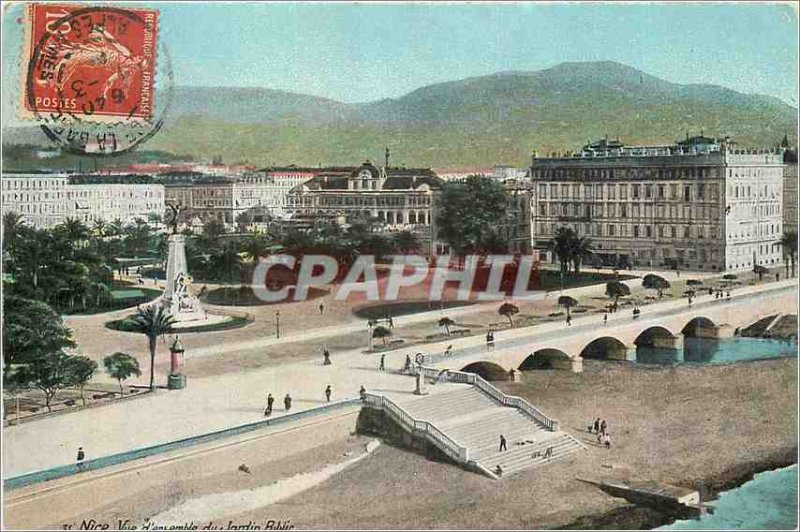 Postcard Old Nice Set the Public Garden View