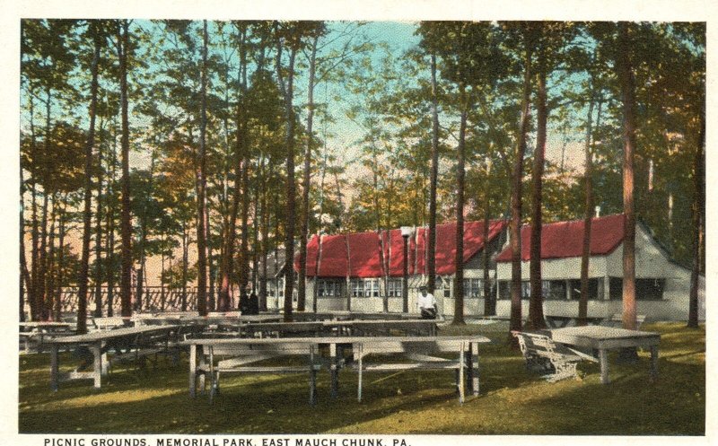 Picnic Grounds Memorial Park Recreation East Mauch Chunk Pennsylvania Postcard