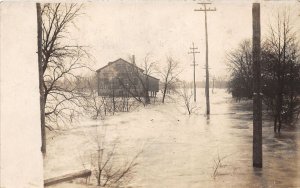 J70/ Warren Ohio RPPC Postcard c1913 Flood Disaster Warren Mills254