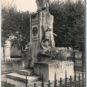 c1900s Chalons-sur-Marne, France Monument to Arts & Trades Statues Figures A343