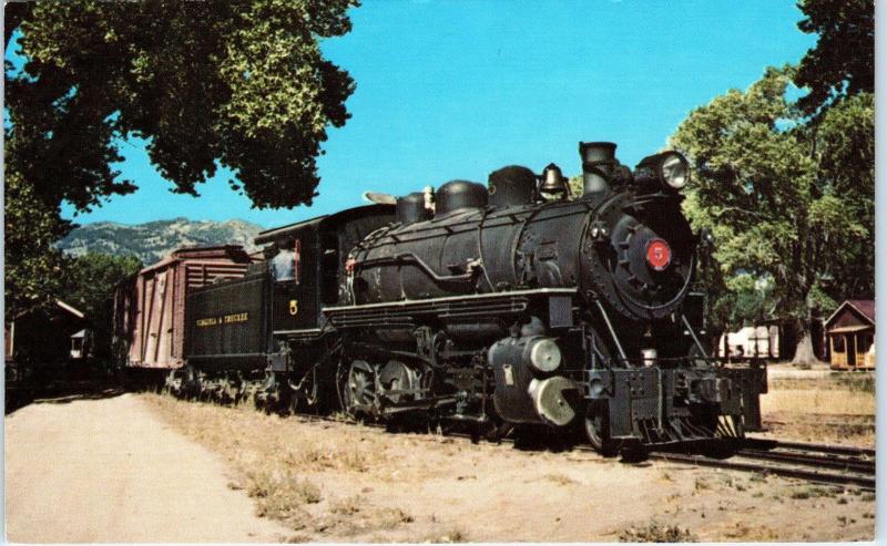 CARSON CITY, NV Nevada  VIRGINIA & TRUCKEE #5 Railroad Display  c1960s Postcard