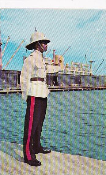 Jamaica Kingston Constable In Dress Uniform Policeman