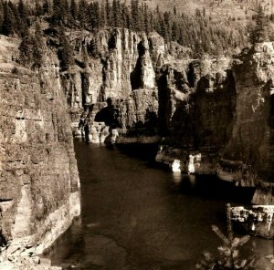 RPPC Cabinet Gorge in Northern Idaho ID Rosa Hall Photo UNP Postcard