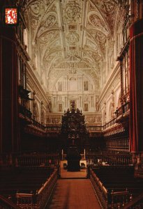 Postcard El Coro Choir La Mezquita Mosque-Cathedral Córdoba, Spain