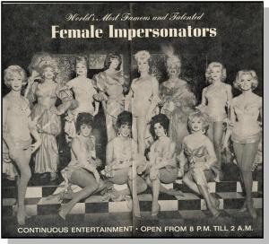 Finocchio's Menu,San Francisco,Calif/CA,Female Impersonators