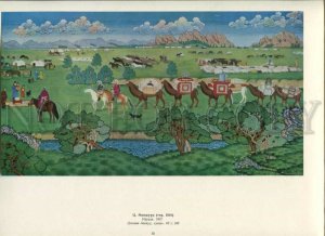 434364 Mongolia Minzhur A Nomad Encampment old poster-image on mat