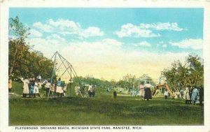 Manistee Michigan Playground Orchard Beach State Park Teich Postcard 22-132