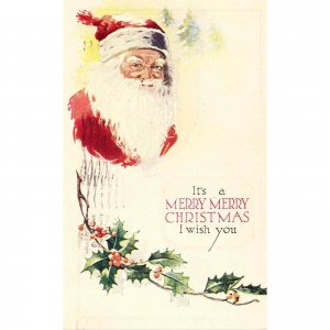 It's A Merry Christmas - Santa Postcard