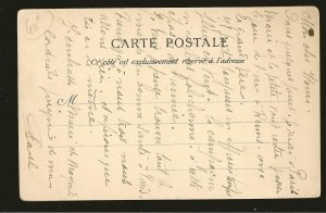 Postmarked 1910 Stereoview Photo Postcard Rue de LÉtape Reims France