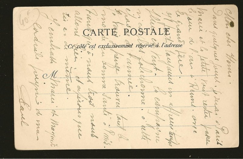 Postmarked 1910 Stereoview Photo Postcard Rue de LÉtape Reims France