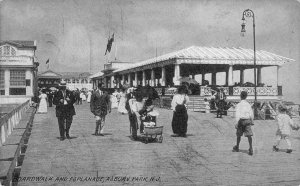 Boardwalk & Esplanade ASBURY PARK, NJ c1910s Vintage Postcard