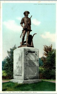 1910s Minute Man Statue Concord Massachusetts Postcard