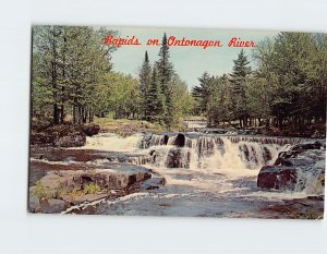 Postcard Rapids on Ontonagon River, Michigan