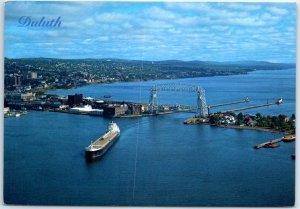 Giant freighter approaching the Duluth-Superior Harbor - Duluth, Minnesota