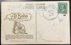 Postcard Used “Ali Baba.” Secret message!  IL LB