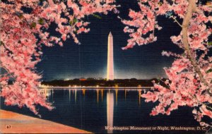 Washington D C The Washington Monument At Night 1951