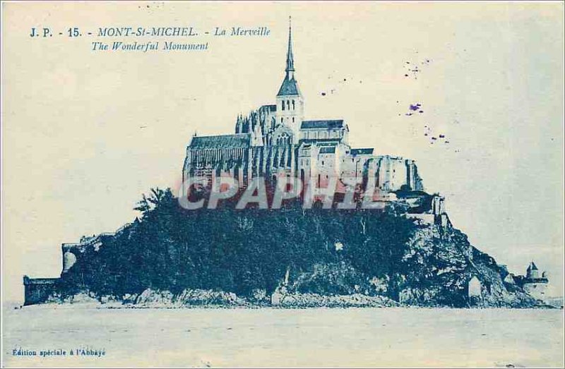 Old Postcard Mont St Michel General view