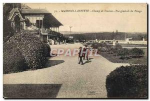 Old Postcard Horse Riding Equestrian Maisons Laffitte Racecourse General view...