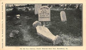 The old Fort Cemetery, Pioneer Memorial State Park Harrodsburg, KY, USA R.P.O...