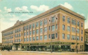 Omaha Nebraska Hotel Loyal roadside Teich Postcard 21-13437