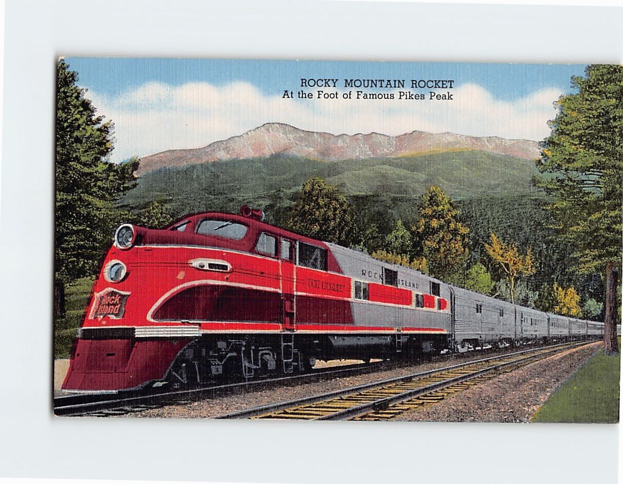 Postcard Rocky Mountain Rocket At the Foot of Famous Pikes Peak ...
