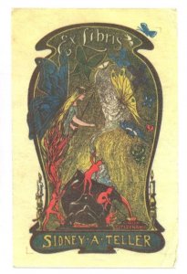 Sidney A Teller Butterfly Antique Bookplate Mythological Postcard